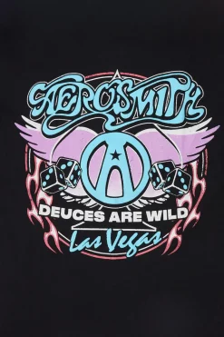 Womens Aerosmith Boyfriend Puff Graphic Tee