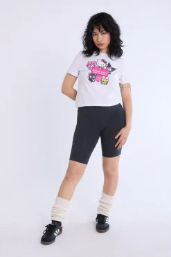 Womens Hello Kitty And Friends Glitter Baby Tee