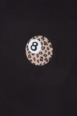 Womens Leopard 8 Ball Boyfriend Tee