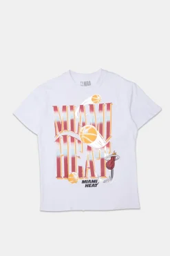 Womens Miami Heat Foil Boyfriend Tee