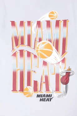 Womens Miami Heat Foil Boyfriend Tee