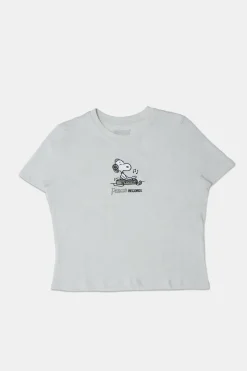Womens Peanuts DJ Embroidered Tee