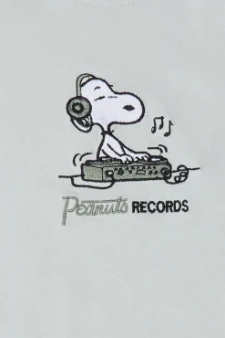 Womens Peanuts DJ Embroidered Tee