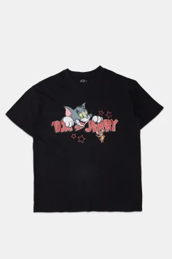 Womens Tom & Jerry Glitter Graphic Tee