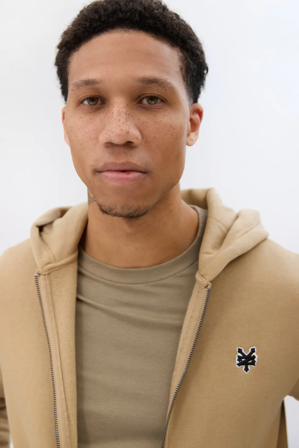 Zoo York Mens Embroidered Logo Zip-Up Hoodie