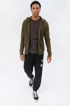 Zoo York Mens Embroidered Logo Zip-Up Hoodie