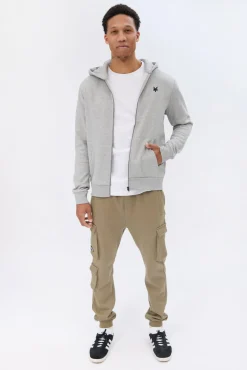Zoo York Mens Embroidered Logo Zip-Up Hoodie