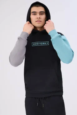 Zoo York Mens Logo Colour Block Hoodie
