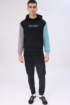 Zoo York Mens Logo Colour Block Hoodie