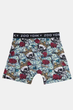 Zoo York Mens Money & Skulls Boxer Brief