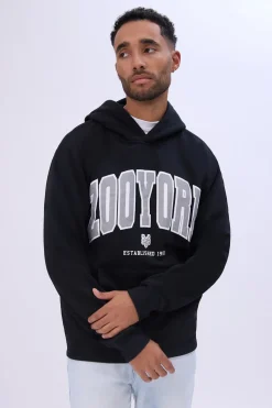 Zoo York Mens Varsity Puff Logo Hoodie