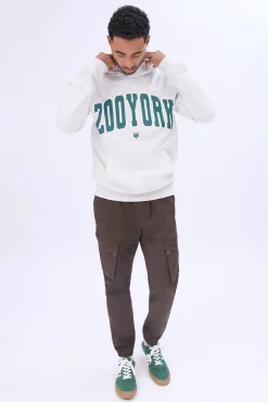Zoo York Mens Varsity Puff Logo Hoodie