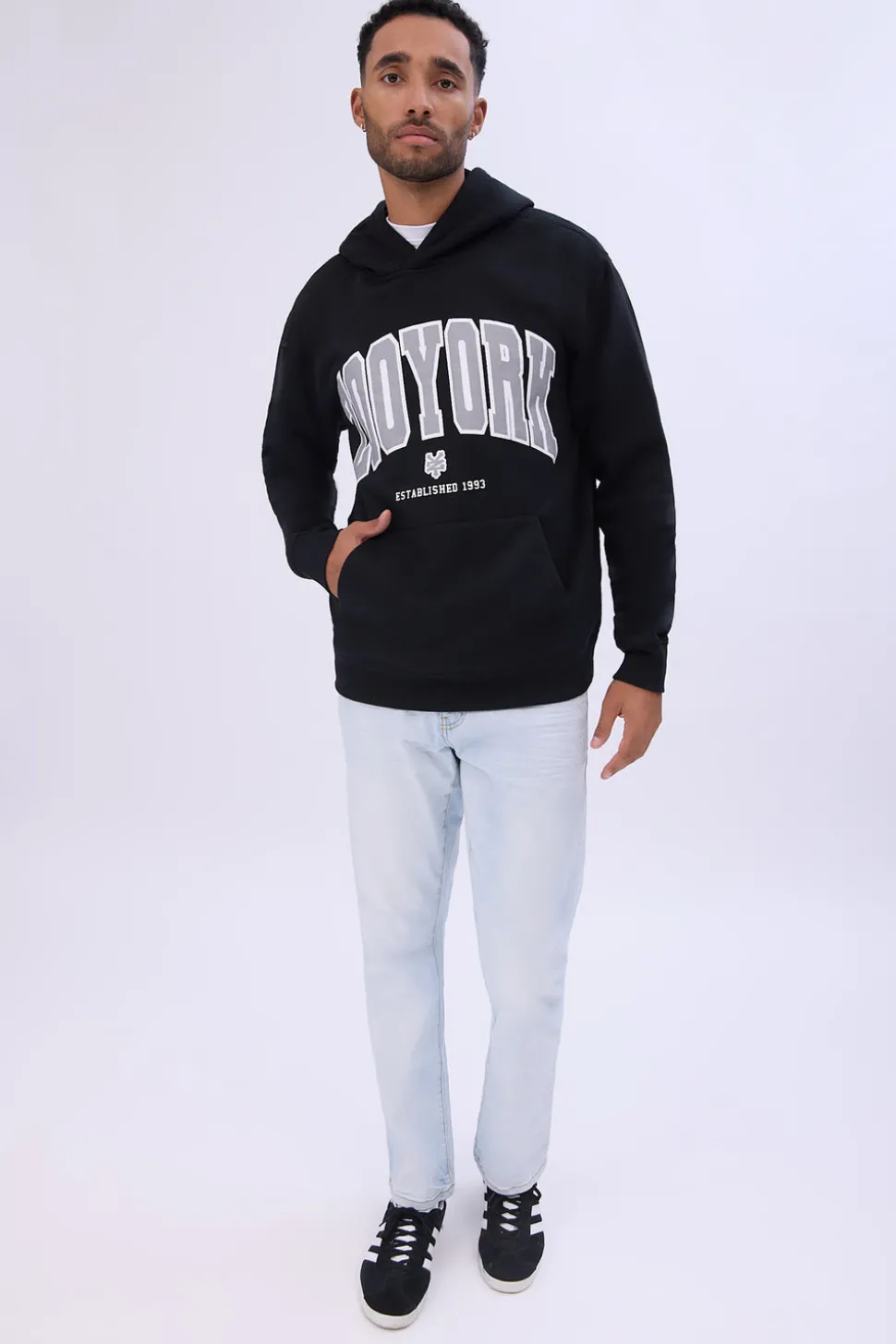 Zoo York Mens Varsity Puff Logo Hoodie