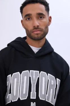 Zoo York Mens Varsity Puff Logo Hoodie
