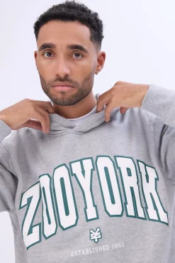 Zoo York Mens Varsity Puff Logo Hoodie