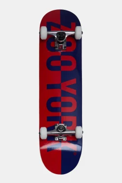 Zoo York Red & Blue Split Logo Skateboard 7.75"