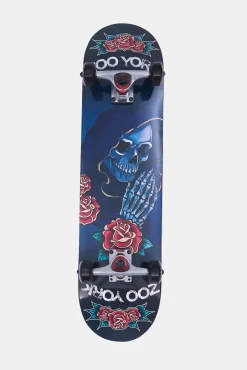 Zoo York Skeleton & Roses Skateboard 7.75"