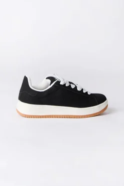 Zoo York Youth Black and White Suede Low Tops